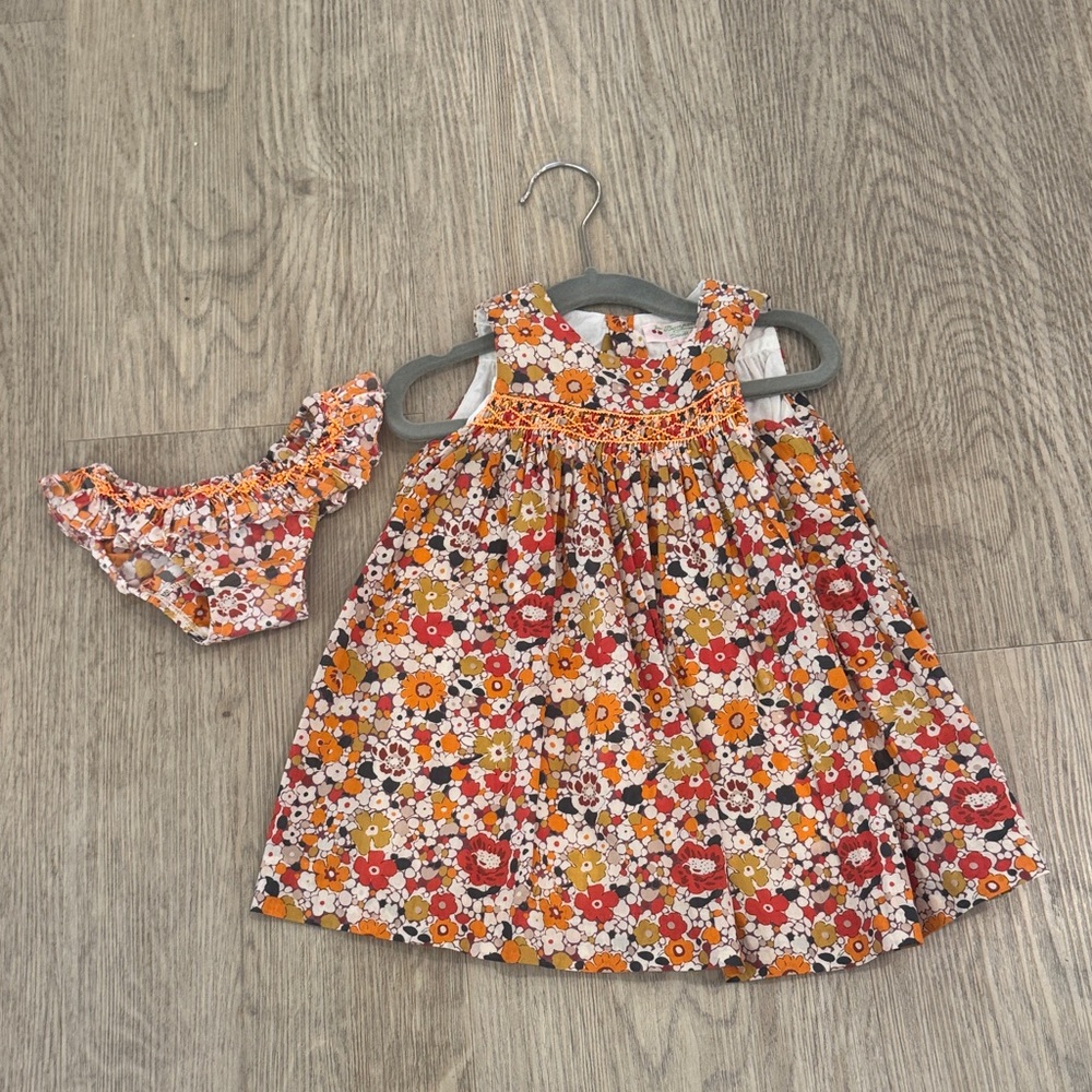 Bonpoint Floral dress with Matching Bloomers